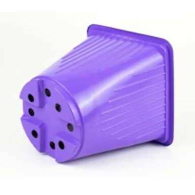 Горшок для рассады пластиковый квадратно-круглый V 750, 12 х 12 х 9 см цветной, 5 шт