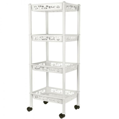 Этажерка 4-х секц.прямоугольная Light малая белое облако (то)