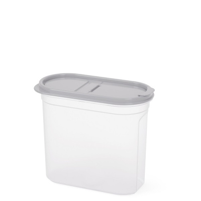 Емкость для сыпучих продуктов "Космо" 1,65л (с клапаном)(серый)(то)