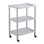 Этажерка  прямоугольная "Флавия" на колесах (3 полки)(св.серый)(то)