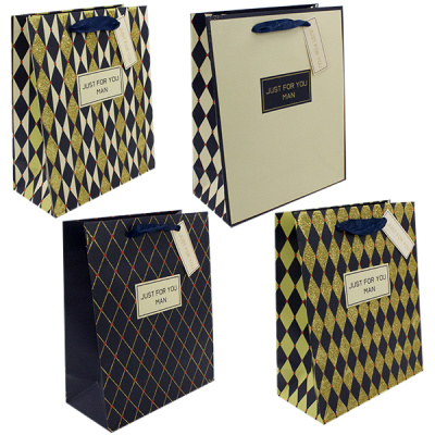 Пакет подарочный бумажный GENTLEMAN 26*12*32см