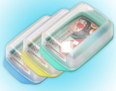 Масленка с прозрачной крышкой колор (то)