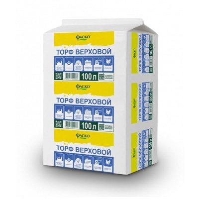 Торф верховой Фаско прессованный 100л