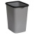Ведро для мусора с фиксатором 33л "Tandem" (сер.металлик/черный) (то)