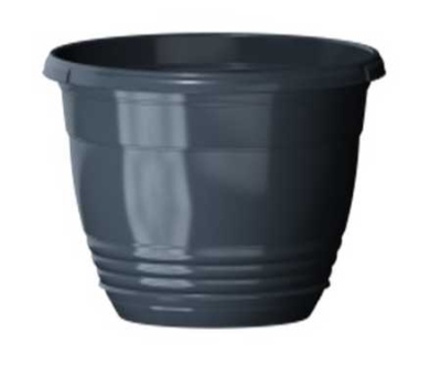 Горшок "Глория", D21, с поддоном 3,3л антрацит (то)