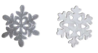 Наклейка силиконовая на окно СНЕЖИНКА, 18см