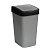 Ведро для мусора с подвижной крышкой 20л "Tandem" (сер.металлик/черный)