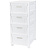 Комод "VELVET" 4 ящика (на колесиках) 300х385х690мм (Белый) (то)