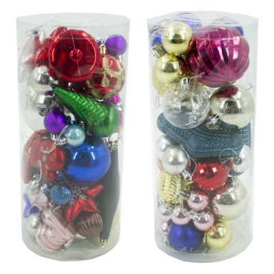 Шарики елочные + украшения елочные набор 24шт