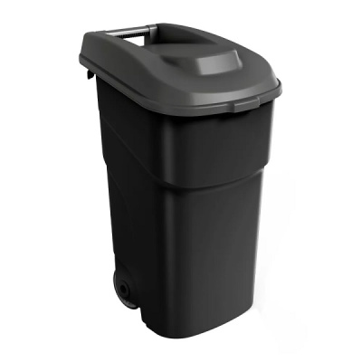 Бак для мусора на колесах 90л (Черный)(то)