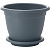 Горшок для цветов Aphrodite 290мм, 7,8л с подставкой №6 серый (то)