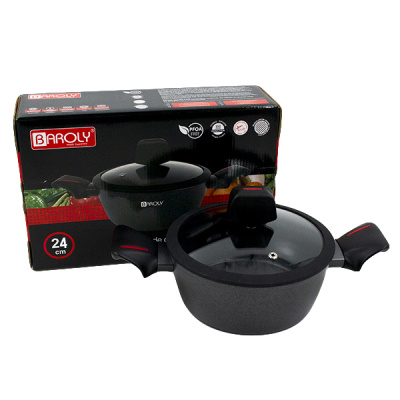 Кастрюля 24см со стеклянной крышкой серия DOLCE VITA