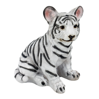 Тигренок  сидящий (белый)