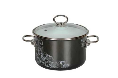 Кастрюля цил. 4л "Iseberg" мокр. асфальт