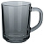 Кружка стекл 250мл Basilico Grey