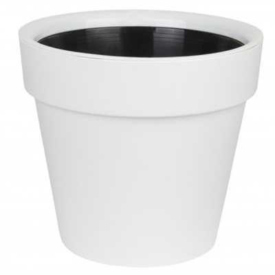 Горшок Протея 16,6л с черной вкладкой Белый