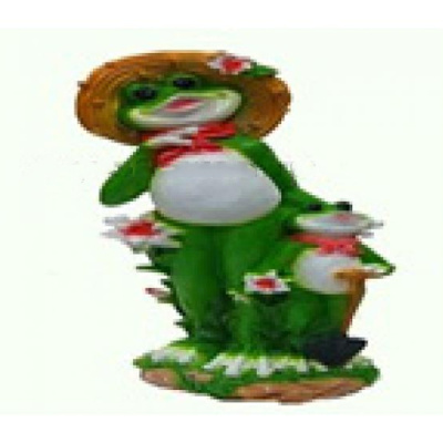 Лягушка в шляпе с лягушенком