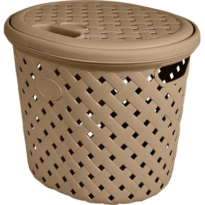 Корзина для белья Rattan 14л шоколадный мокко (то)