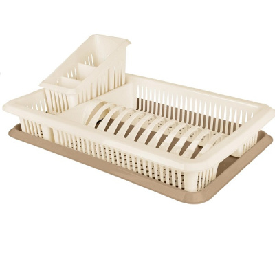 Сушилка для посуды Plast Team одноярусная 480х305х170мм (шоколадный мокко)