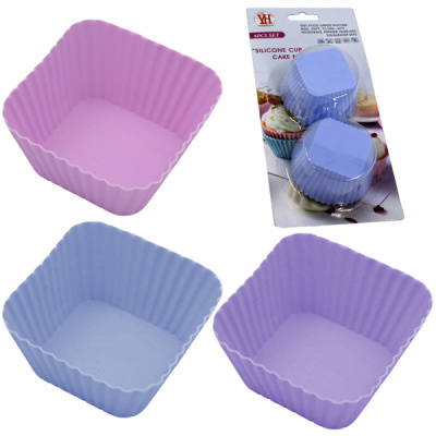 Форма для выпечки силиконовая КЕКСИК 6*6*3см (набор 6шт)
