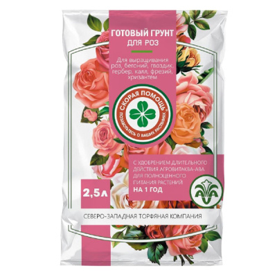 Грунт Скорая помощь c удобрением АВА 5л Розы