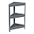 Этажерка угловая VIKEA 3-х ярусная (серый) (то)