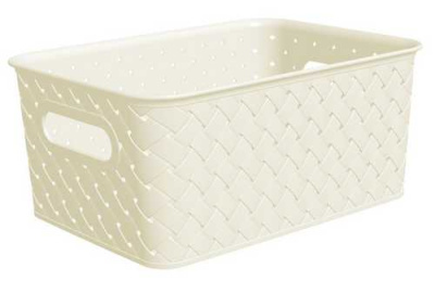 Корзинка "Береста" 3л 235х173х105мм (слоновая кость) (то)