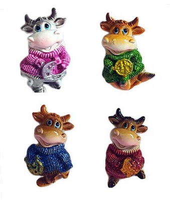 Магнит декоративный БЫЧКИ 5*3см