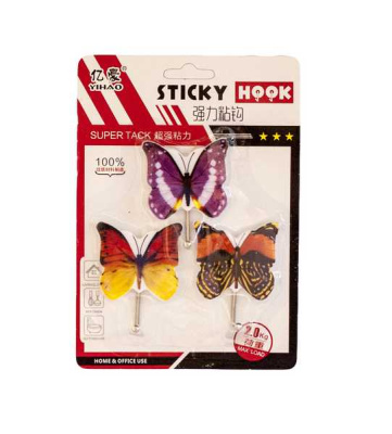 Набор крючков 3 шт БАБОЧКИ