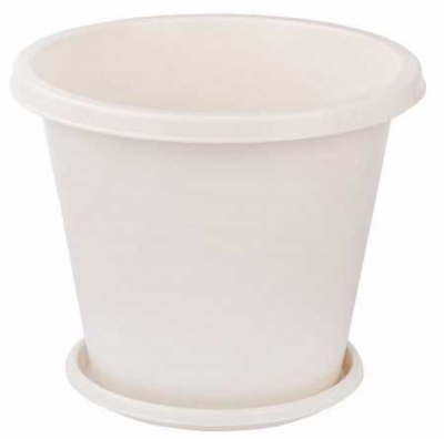 Горшок цветочный 10л (с под.) (белый)(то)