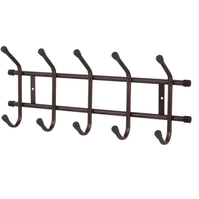 Вешалка настенная 5-ти рожковая, коричневая, трубка (хпп) (то)