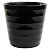 Горшок Лаура 16,6л с черной вкладкой Черный