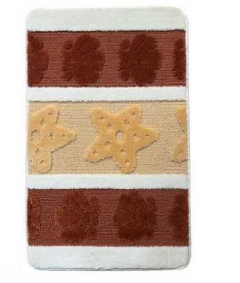 Коврик из полипропилена на латексной основе, "L'CADESI LEMIS", 50х80см ,3240 крем- оранж