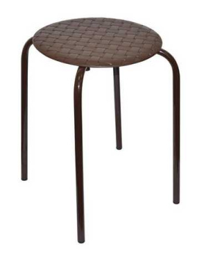 Табурет "Береста" с круглым сиденьем h45см (коричневый)(хпп) (то)