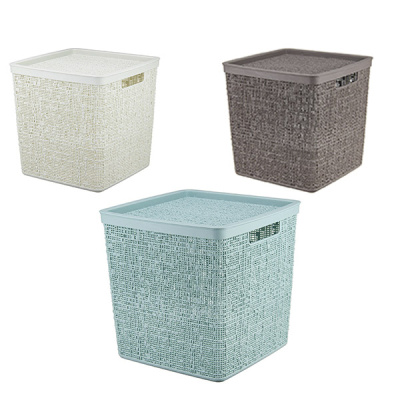 Коробка БЯЗЬ 17л с крышкой (то)