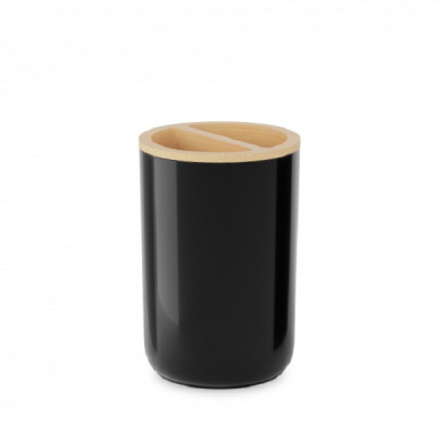 Подставка для зубных щеток "Бамбук" черный  (то)