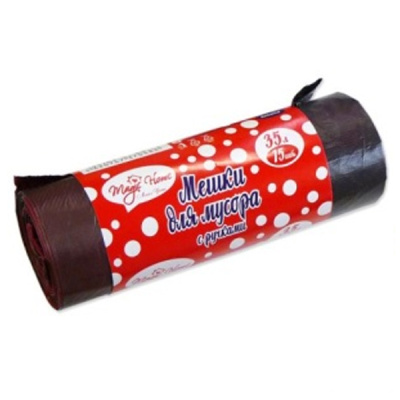 Мешки для мусора 60л/15шт/HD-LDPE/17мкм СИРЕНЕВЫЕ Magic Home