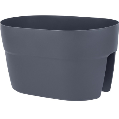 Ящик балконный на перила Villa de Fiori,40см,12л, вулканический серый (то)