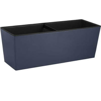 Ящик балконный 40см London Cube с дренажной вставкой вулканический серый (то)