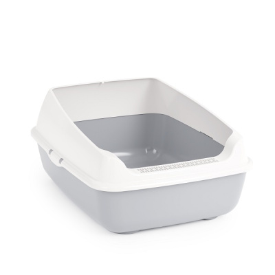 Лоток ALTA для кошек (с высокими бортами)(серый)  (то)