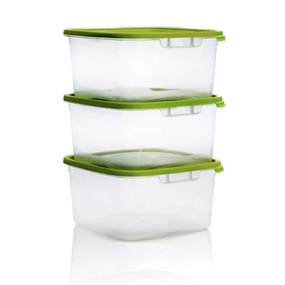 Комплект контейнеров для СВЧ (3шт) КАСКАД-2 1,0л квадр.