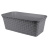 Ящик балконный 43см "Ротанг" с дренажем (серый) (то)