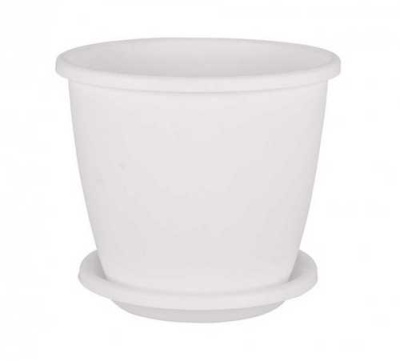Горшок цв. "Афина" 11л с поддоном (белый)