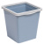 Ведро для мусора с фиксатором 14л квадратное (серо-синий/светло-серый)