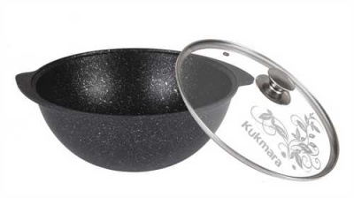 Казан а/пр литой 3,5л д/плова стекл/кр Темный мрамор