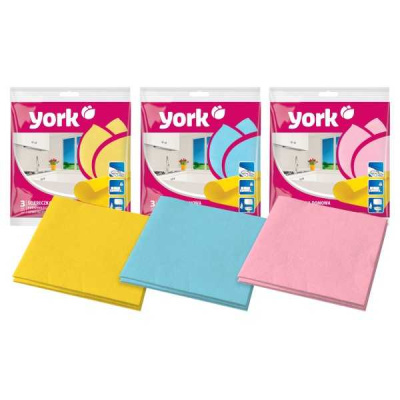 Салфетки YORK хозяйственные 3шт DOMOWA (35*35см)