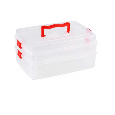 Контейнер универсальный 2-х ярусный (прозрачный)(то)