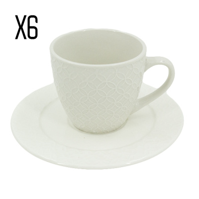 Набор кружки 240мл и блюдца (6шт) 2сорт