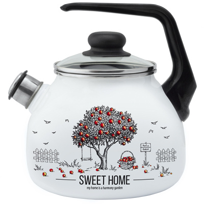 Чайник эмал 3,0л со свистком Apple Tree ТМ Appetite
