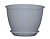 Горшок "Корсика", D19, с поддоном 2,4л серый муссон (то)